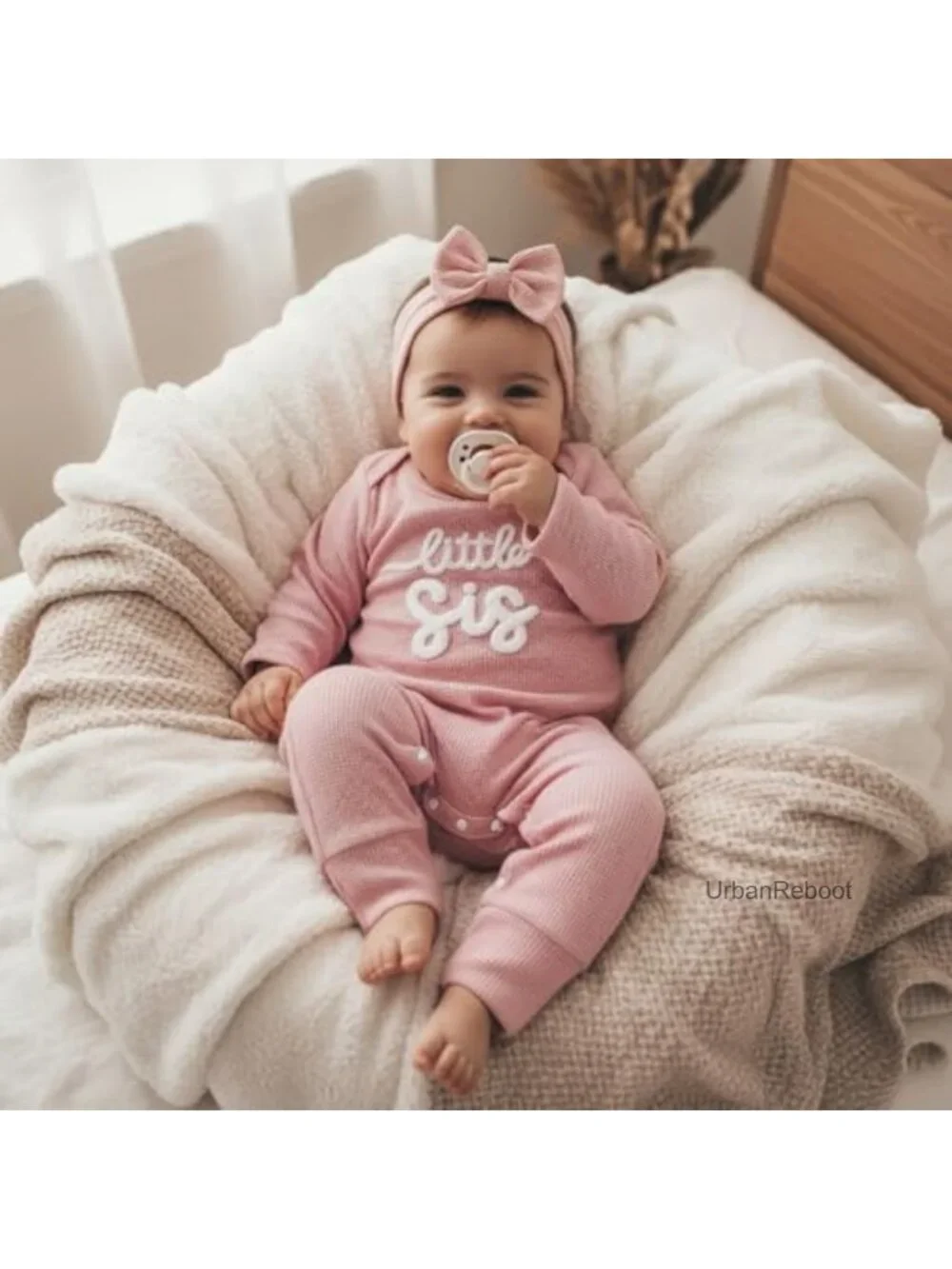 Infant Baby Girl Waffle Romper Long Sleeve Cotton Blend Jumpsuit Newborn